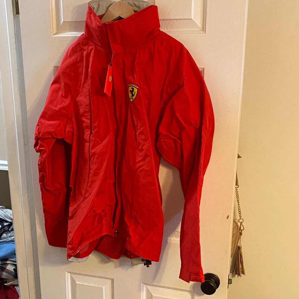 Ferrari Red Windbreaker with Logo